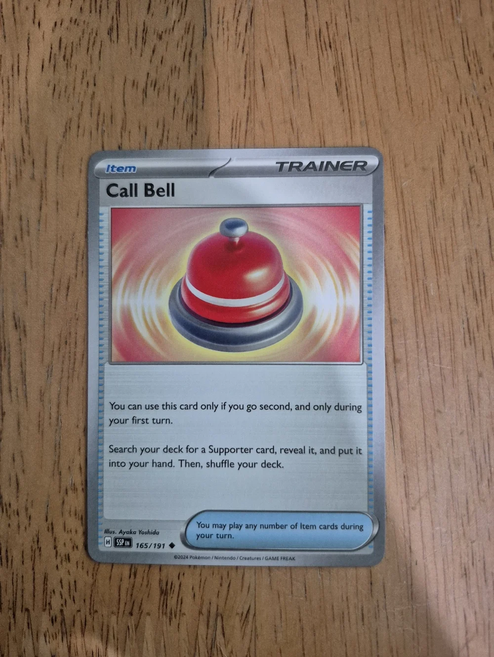 🔥 QTY 5 Pokemon Call Bell Trainer Item Card